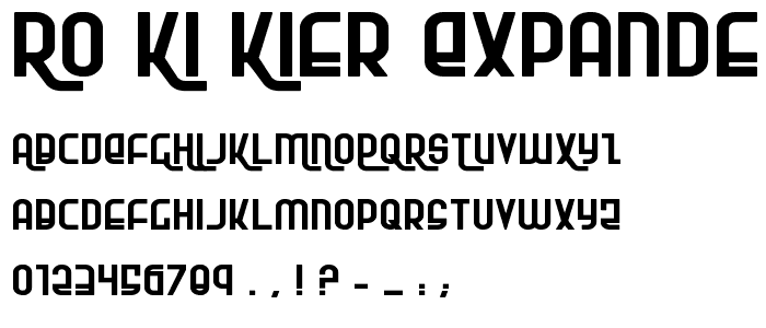 Ro_Ki_Kier Expanded font